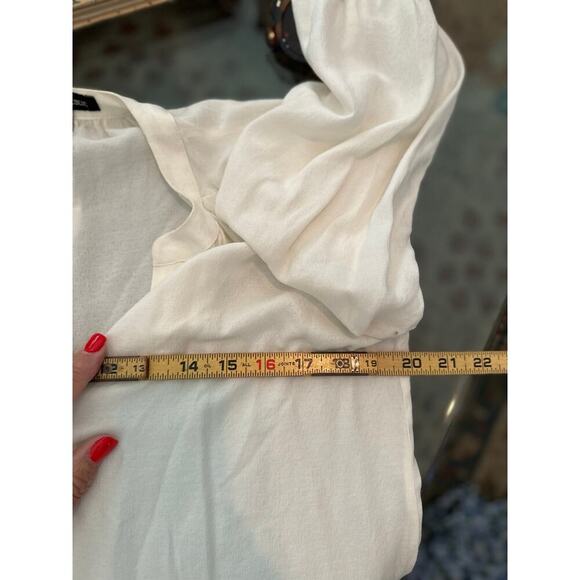 Banana Republic Women's Cream Embroidered Long Sleeves Tunic Blouse Top Size S - Picture 2 of 7